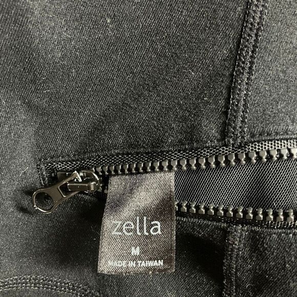 Zella black high neck full zip sheer back activewear jacket Medium #692 - Picture 7 of 7